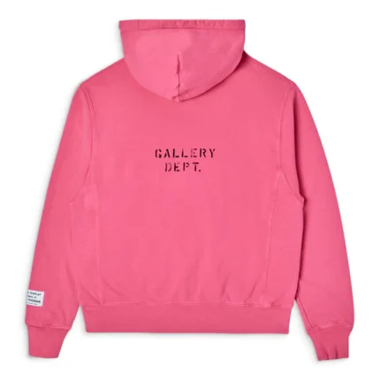 Gallery Dept Logo Pink Hoodie