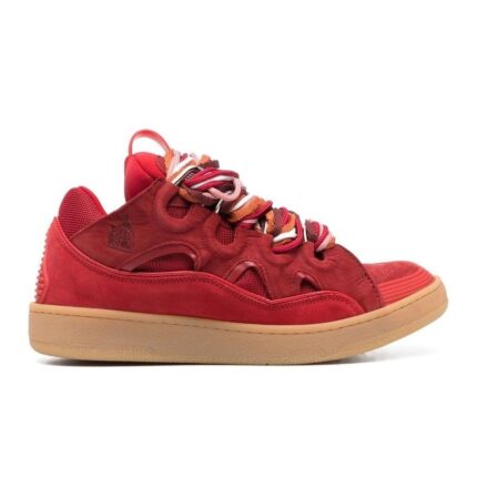 Lanvin-Chunky-Suede-Sneakers-Red