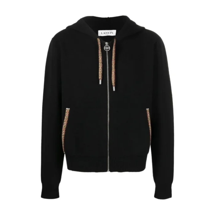 Lanvin Detail Contrasting Zip Up hoodie