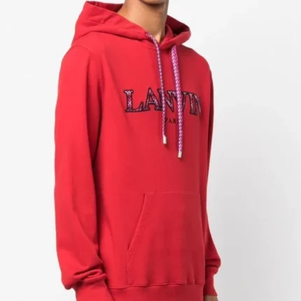 Lanvin Hoodie Logo Appliqué Cotton Jersey