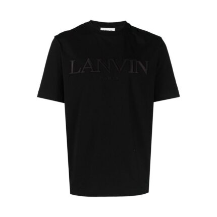 Lanvin-Logo-Embroidered-Cotton-T-Shirt