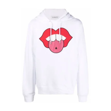 Lanvin Hoodie Mouth Patch Drawstring