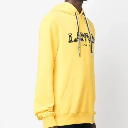 Lanvin Paris Embroidered Yellow Hoodie