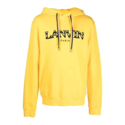 Lanvin Paris Embroidered Yellow Hoodie