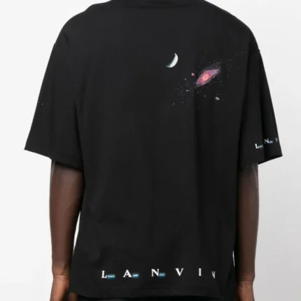 Lanvin Layered Sci-Fi PRT Black T-Shirt