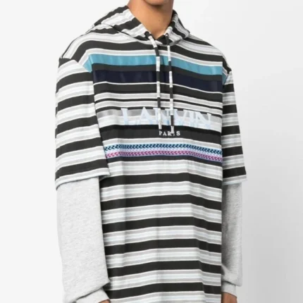 Lanvin Hoodie Striped Multicolored